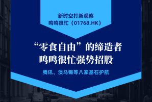 新时空打新观察 | “零食自由”的缔造者鸣鸣很忙强势招股，腾讯、淡马锡等八家基石护航