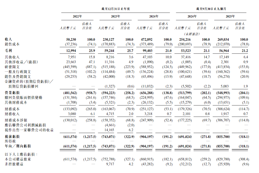 新时空-爱芯元智财务数据