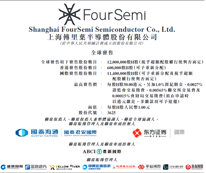 新時空-傅裏葉招股