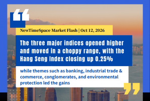 NewTimeSpace | Hong Kong Market Close Flash Commentary: The Three Major Indices Opened Higher and Mo - NewTimeSpace