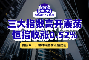 新时空丨港股收盘闪评：三大指数高开震荡、恒指收涨0.52%，国防军工、建材等题材涨幅居前 - 新时空